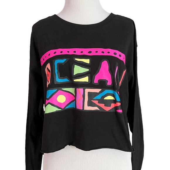 Urban Outfitters Tops - Ocean Pacific Icons of Culture Cropped Long Sleeve Graphic Tee Urban Outfitters